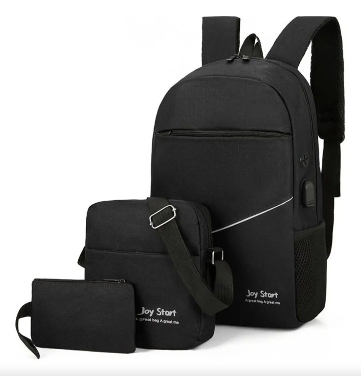 Set de Bolso Mochila Para Laptop, Morral Incluye USB 3 Piezas