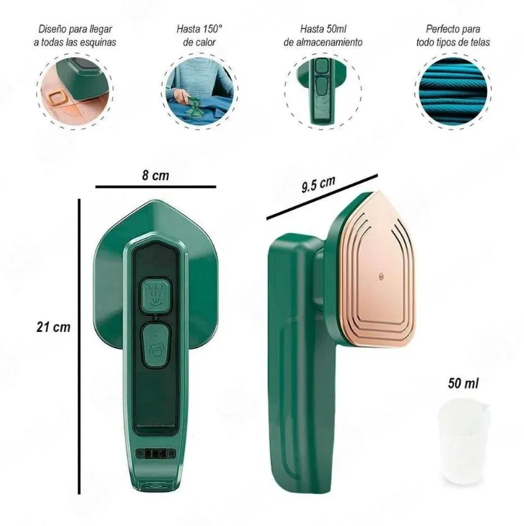 Mini Plancha Vaporizador De Ropa Portátil de Vapor En Seco