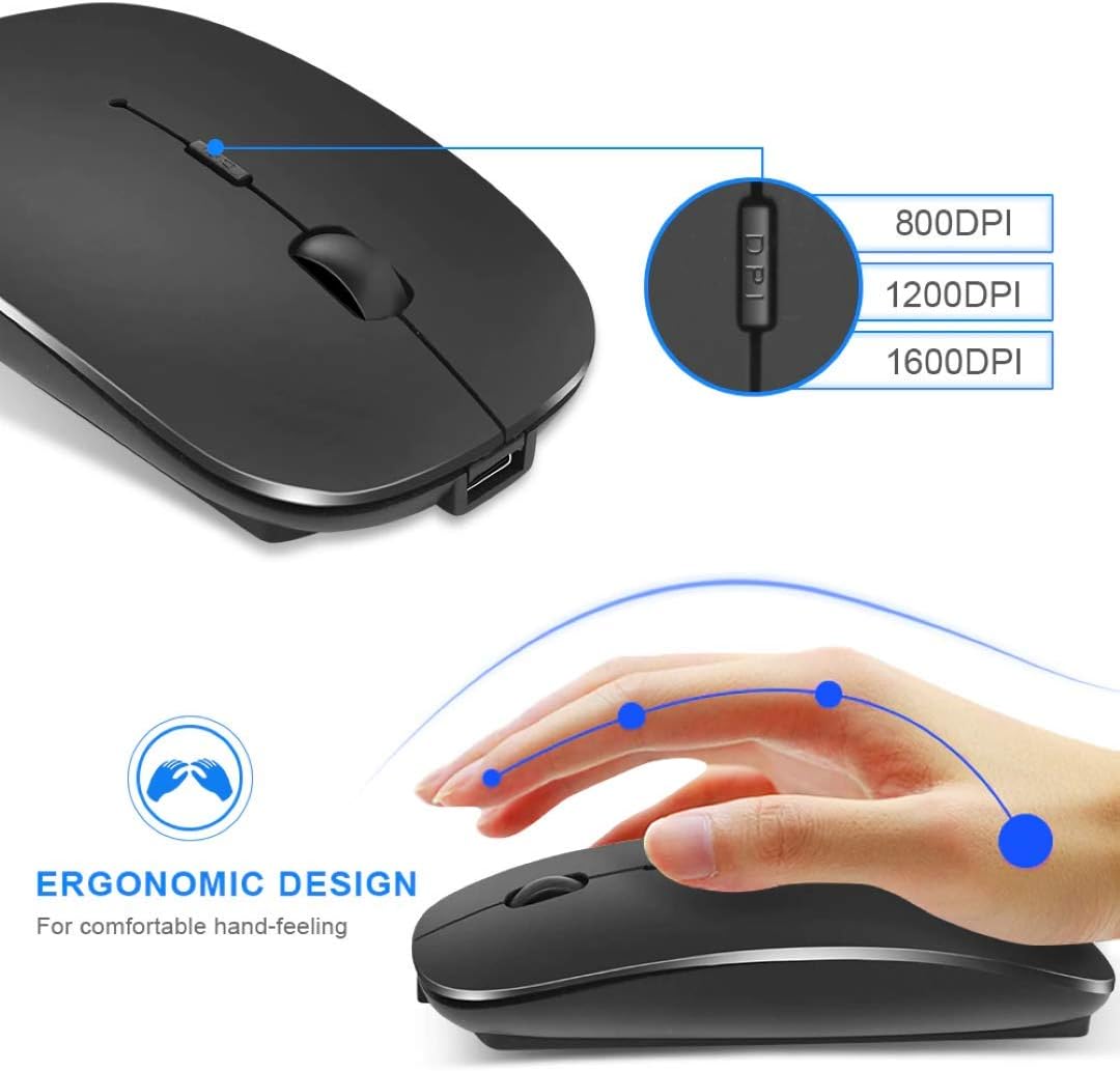 Mouse Recargable Inalámbrico Nuevo Diseño Ultra Plano Laptop pc