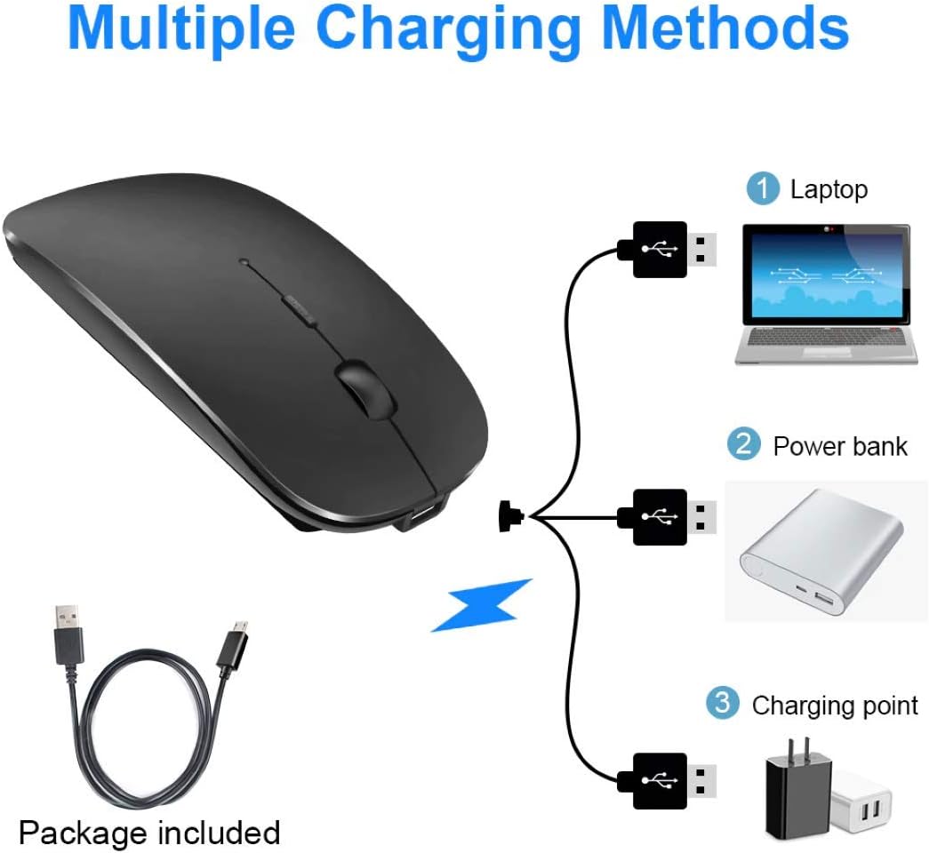 Mouse Recargable Inalámbrico Nuevo Diseño Ultra Plano Laptop pc