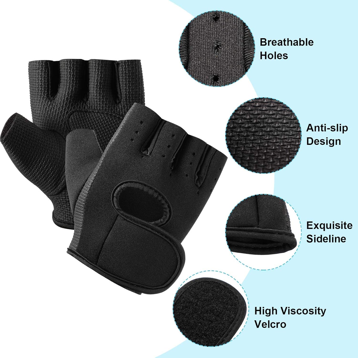 Guantes Bicicleta, Gym, Ejercicio, Neopreno, Antideslizante