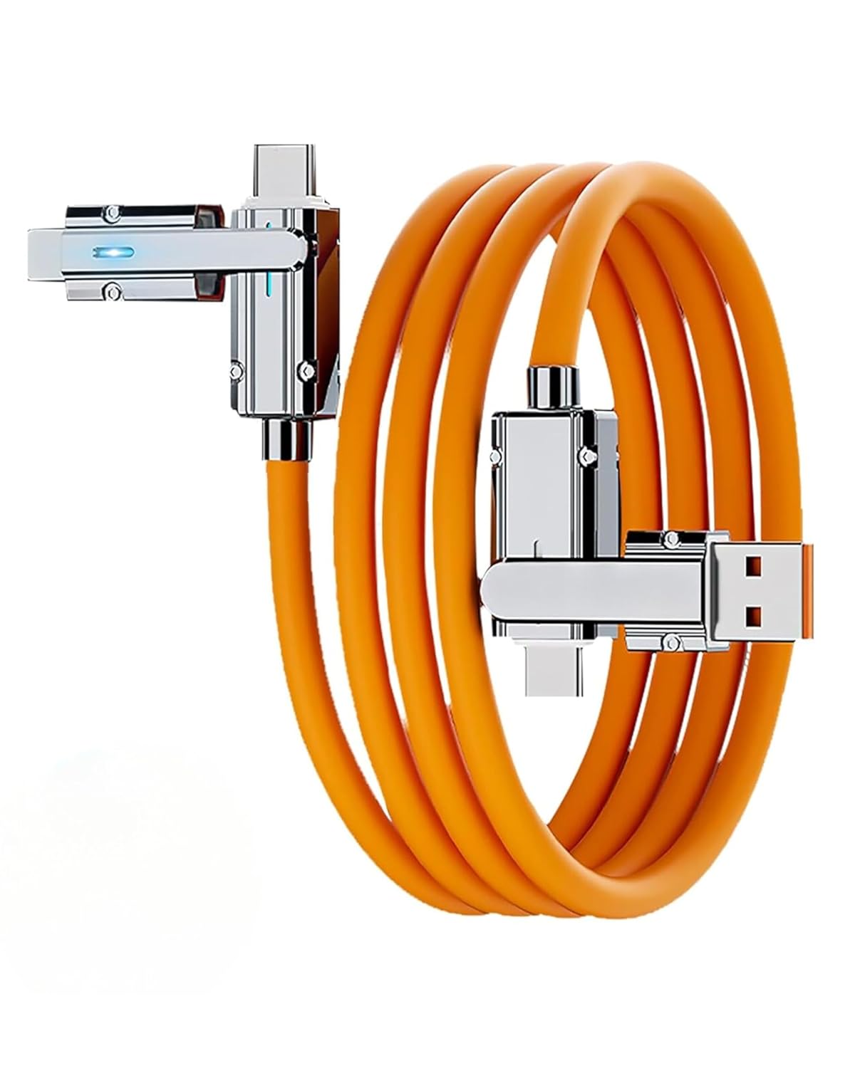 Cable De Carga 4 En 1 Silicon 1 Metro iPhone Samsung Y Usb