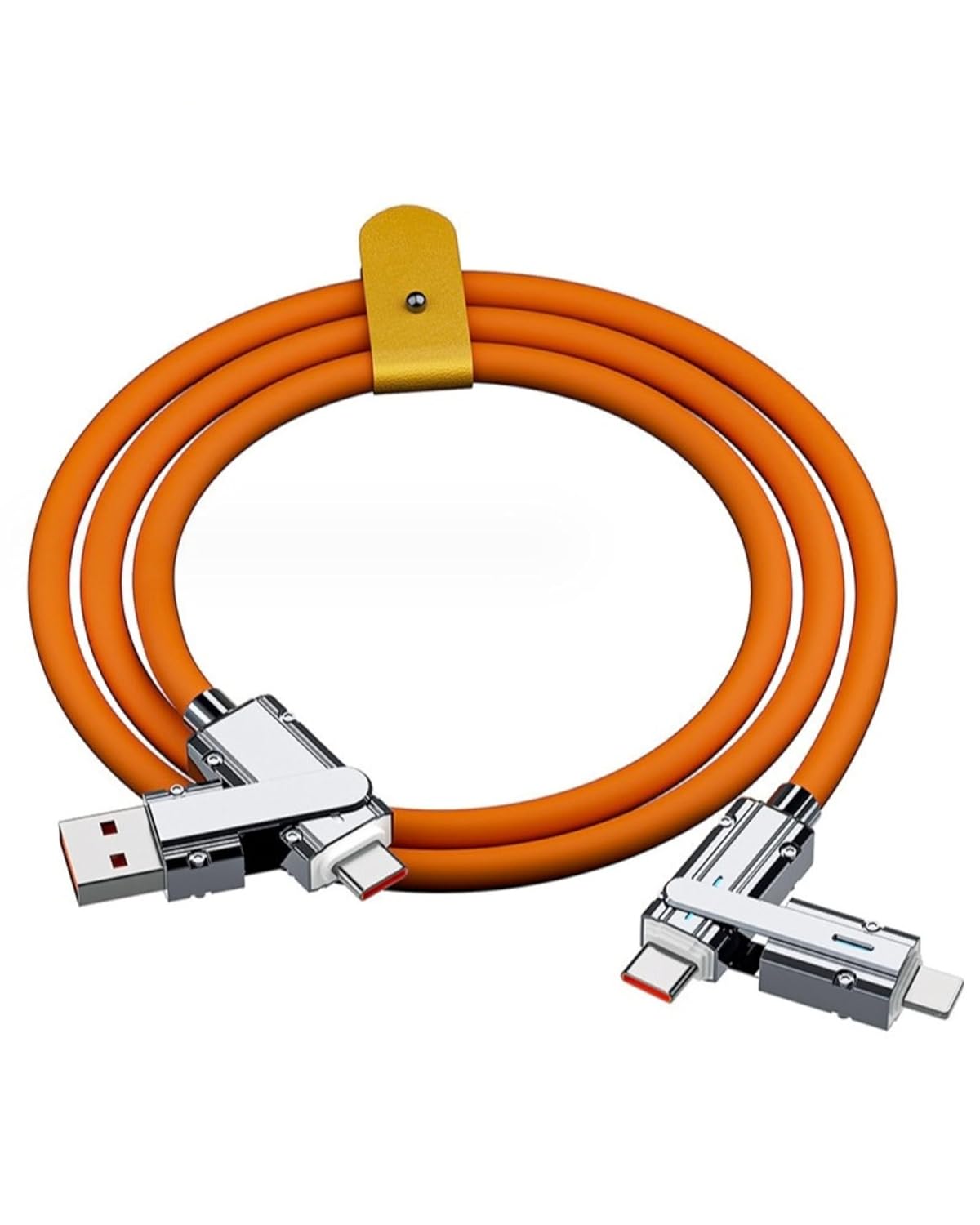 Cable De Carga 4 En 1 Silicon 1 Metro iPhone Samsung Y Usb