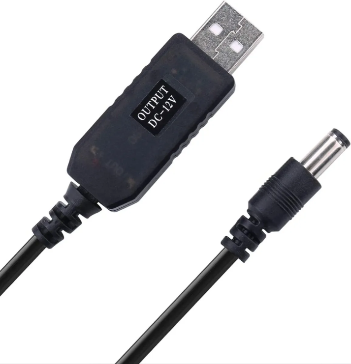 Cable Usb Transformador a 12v Multiuso UPS, Power Bank y mas