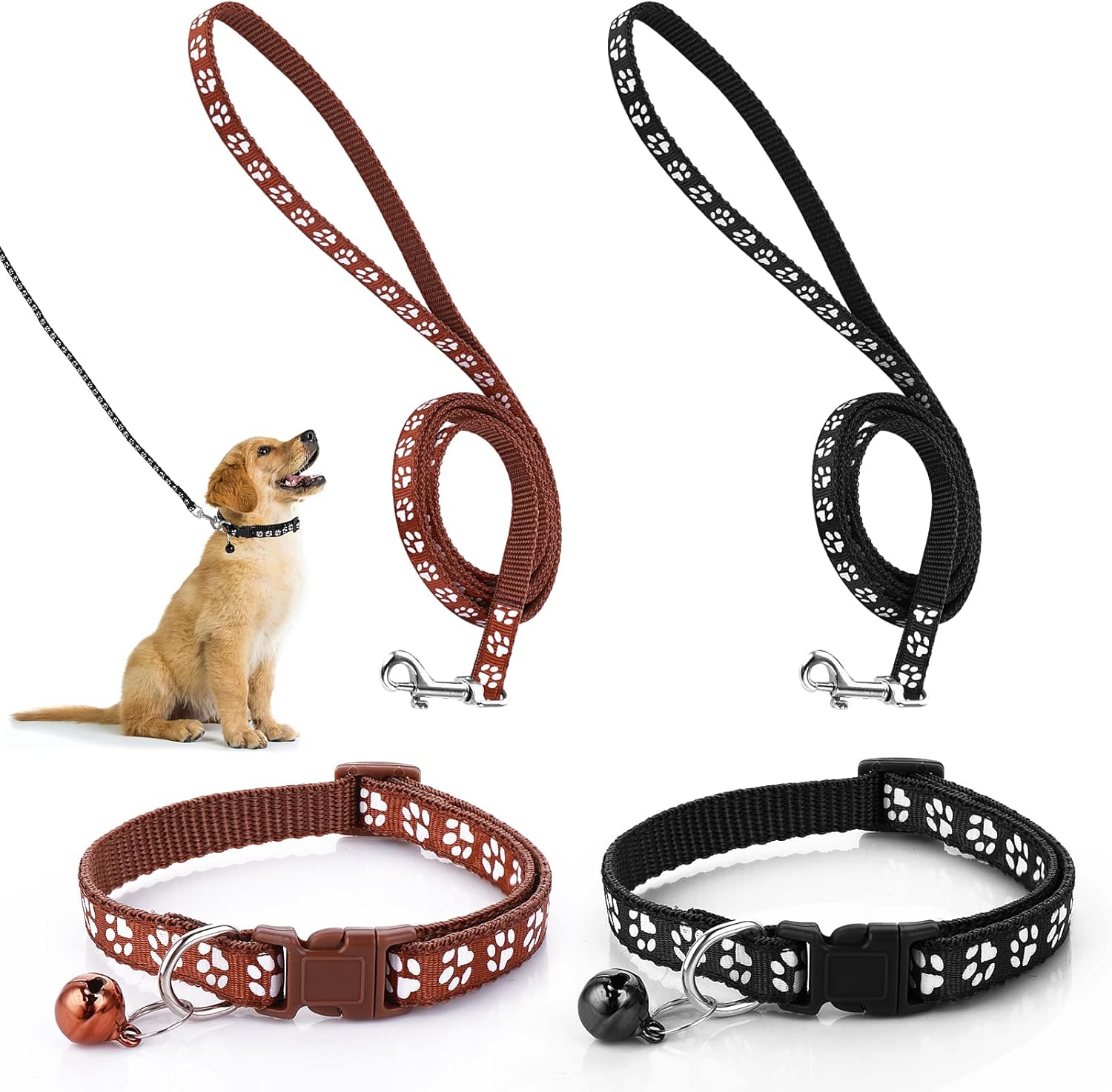 Collar y cuerda Para Mascota Ajustable Perro Gato Raza Talla Pequeña