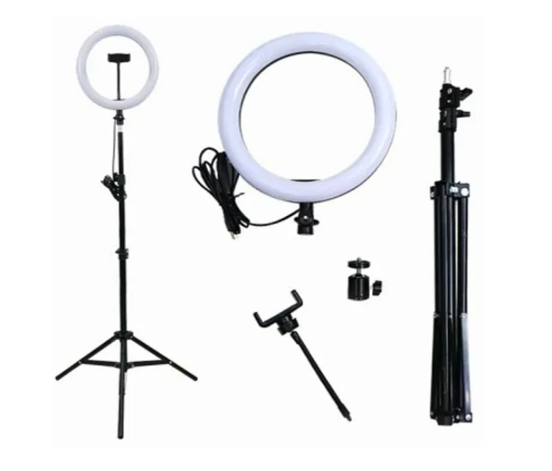 Aro De Luz Led 3 Tonos 10 Pulgadas + Tripode Ajustable 