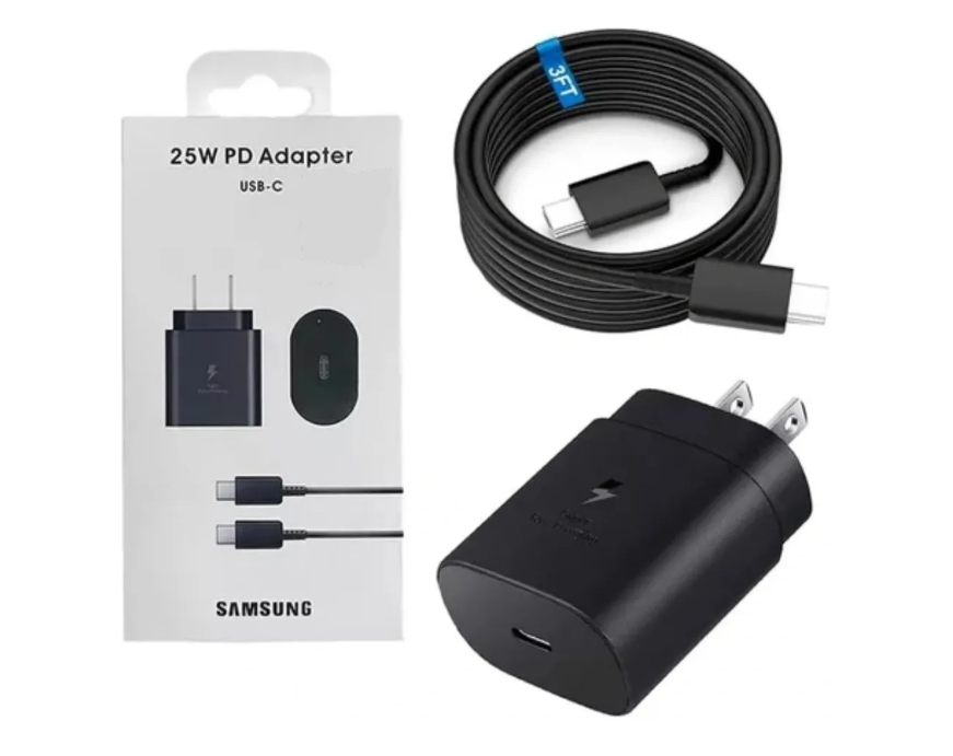 Cargador Samsung 25w Tipo C Carga Rápida Taco cubo