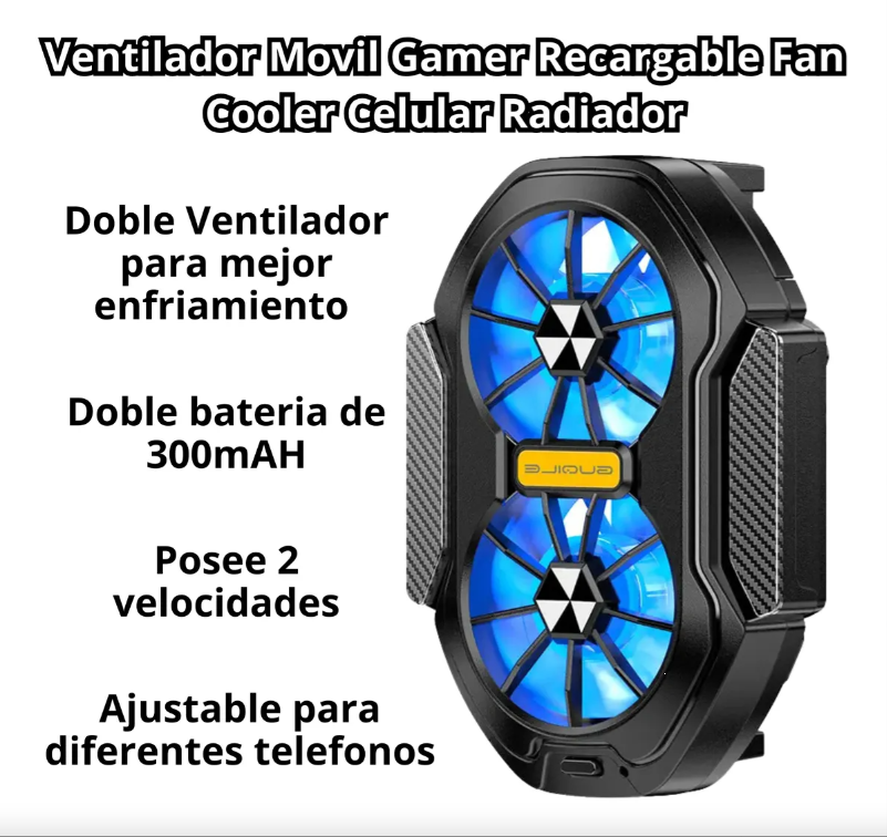 Mini Fan Cooler Gaming Enfriador Para Telefono 2 Velocidades Fs01