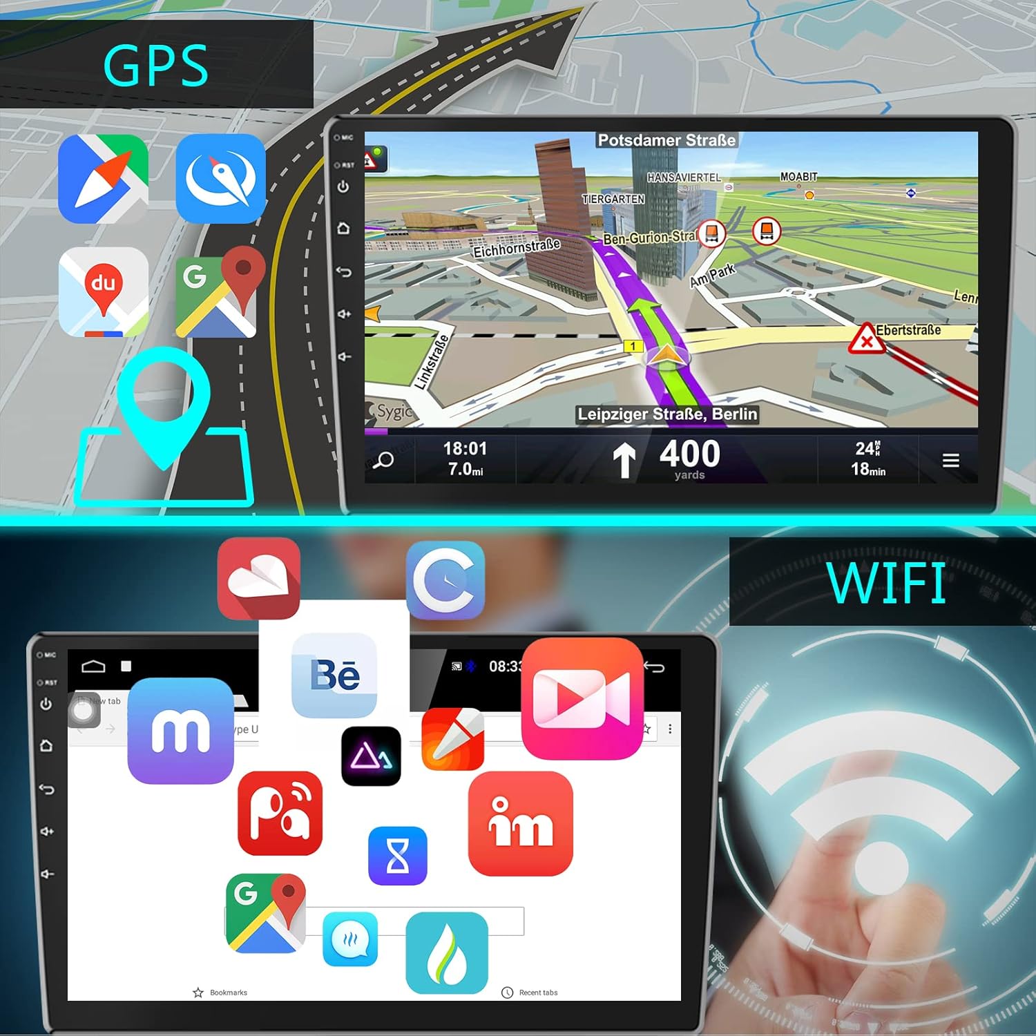 Reproductor Pantalla Android 10 Pulgada 32gb Memoria 2gb Ram