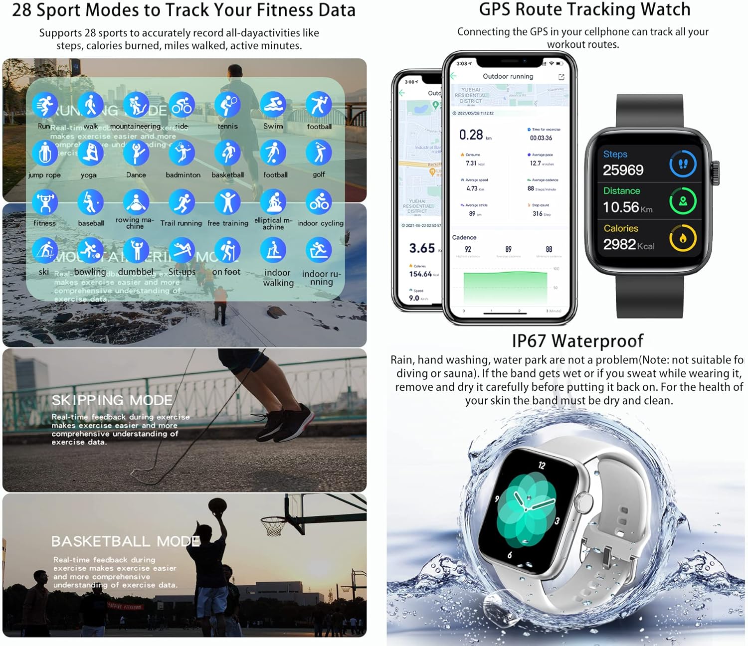 Reloj Inteligente Bluetooth con Siri Pantalla Amoled