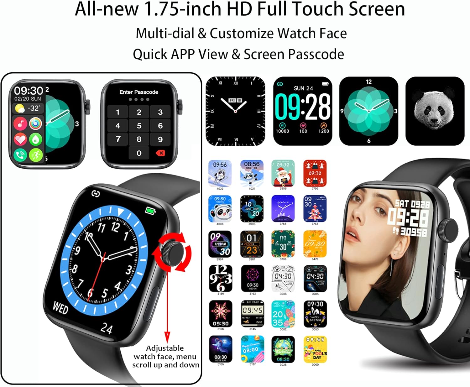 Reloj Inteligente Bluetooth con Siri Pantalla Amoled