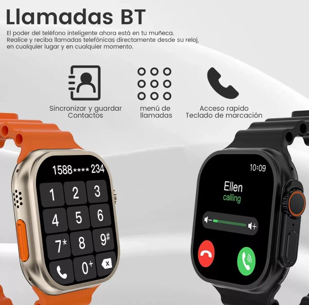 Reloj Smartwatch Inteligente mas 7 Correas Android y IOS ULTRA