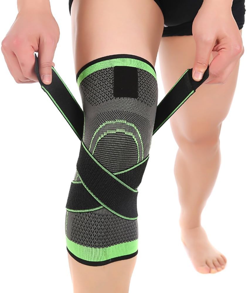Rodillera deportiva ajustable elástica Compresión Crossfit Gym 