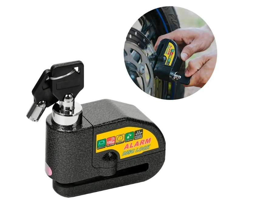 Candado de Moto para disco Con Alarma Para Motos Anti robo 