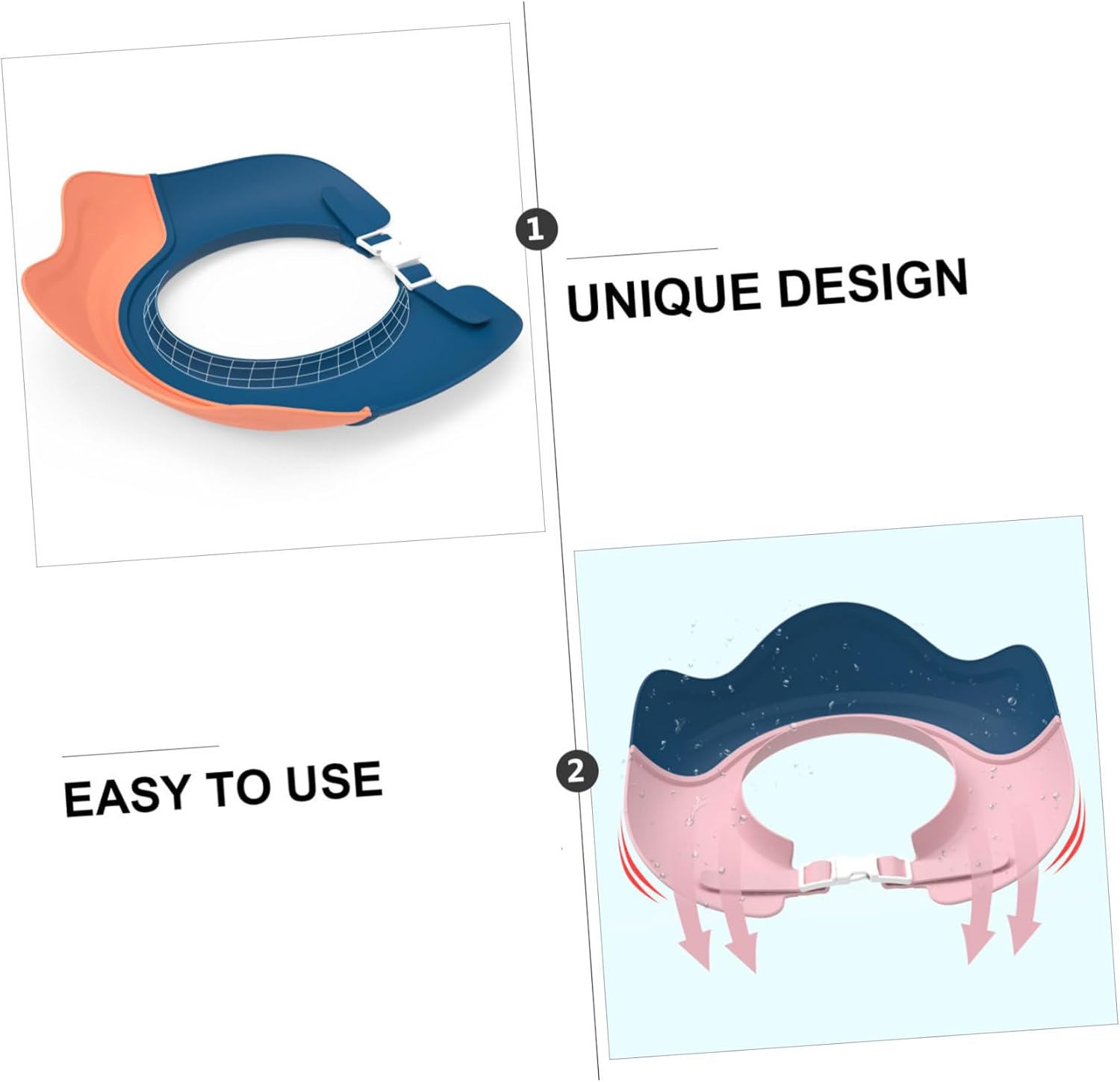 Gorro Para Baño ducha Protector De Ojos Y Orejas Para Niños