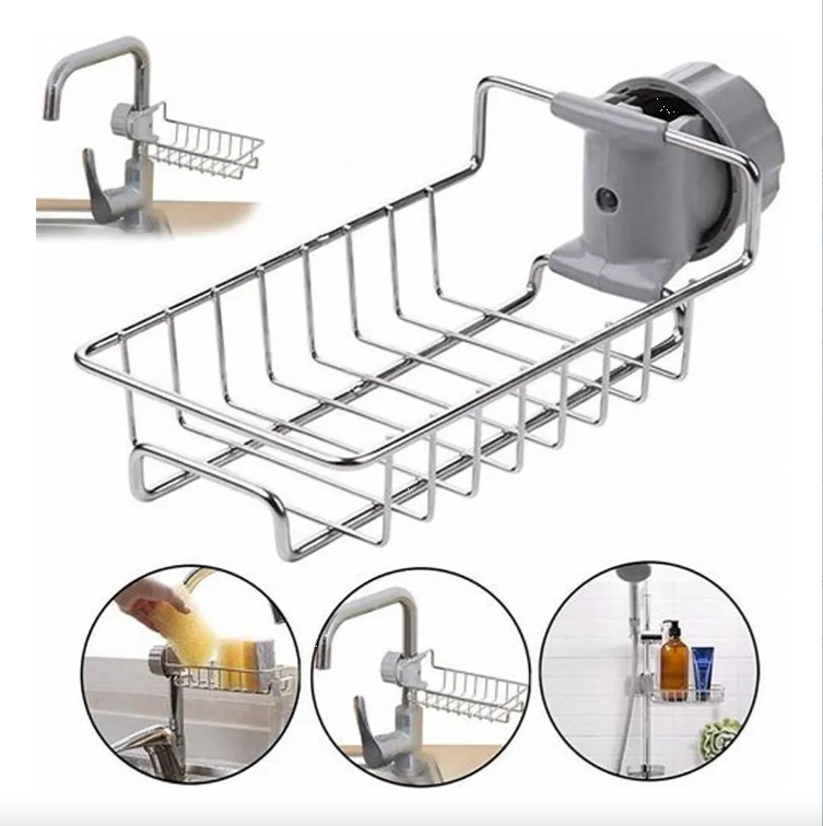 Soporte bandeja Esponja Para Fregadero Cocina baño de acero