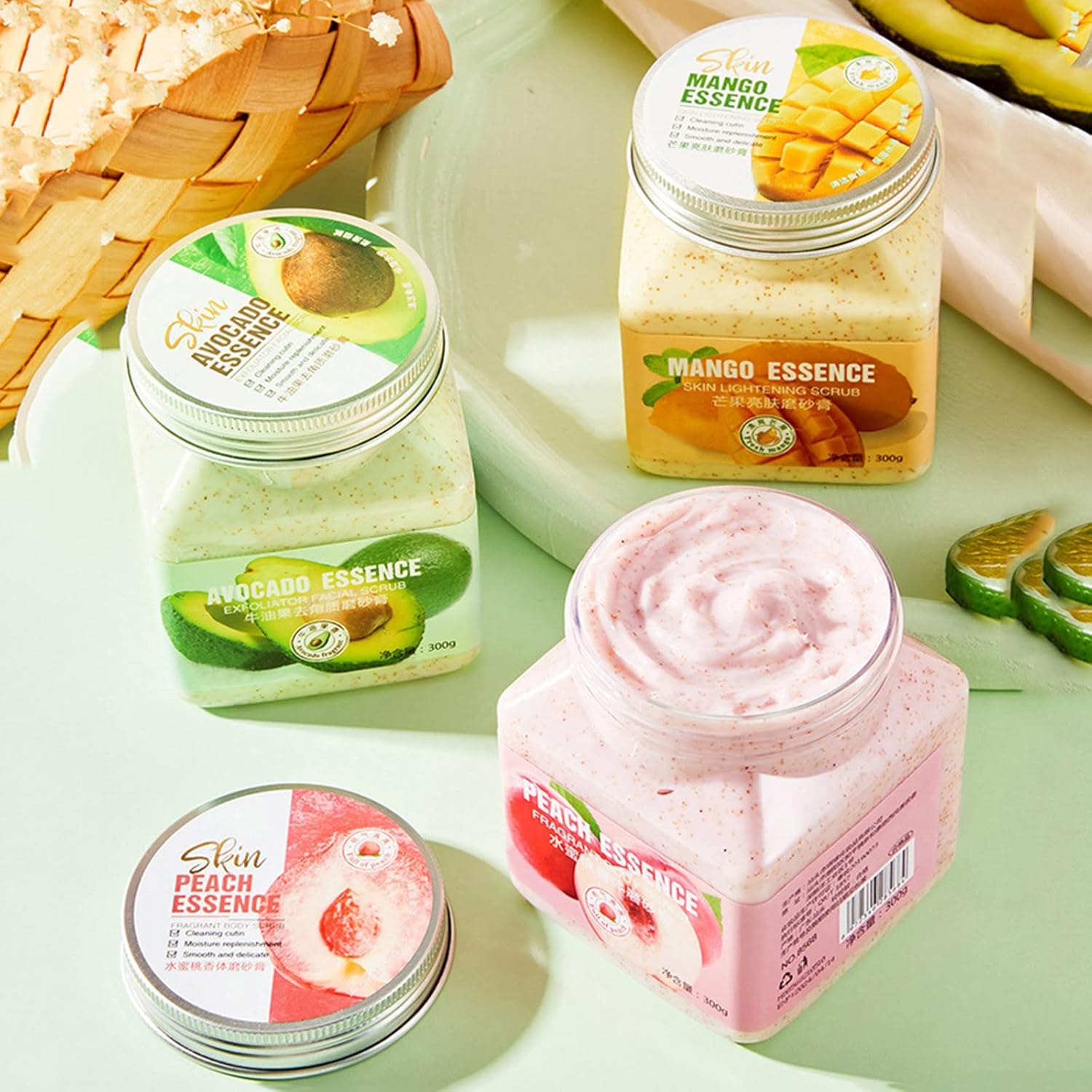 Crema Exfoliante Facial Y Corporal Con Extracto Frutas Nutritivo