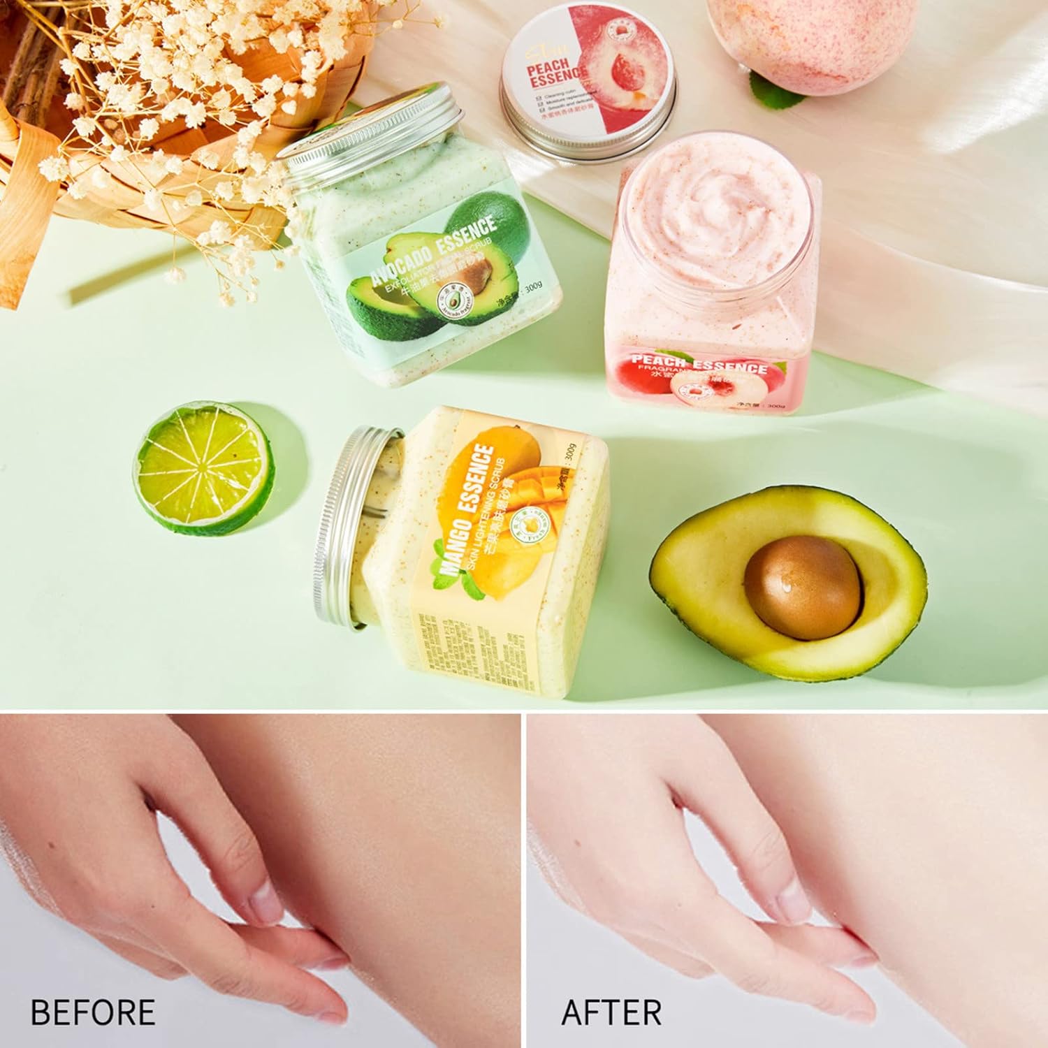 Crema Exfoliante Facial Y Corporal Con Extracto Frutas Nutritivo