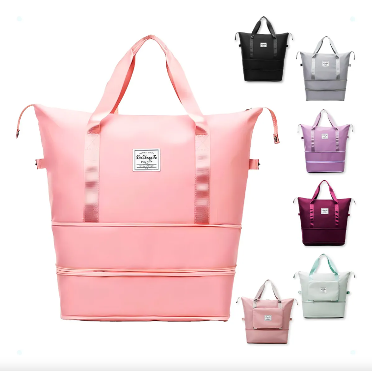 Bolso De Mano Viajero Expandible Impermeable Elegante