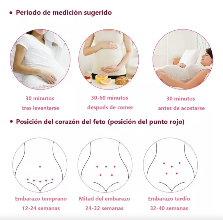 Monitor Doppler Fetal Ultrasónico Frecuencia Cardiaca Embarazo