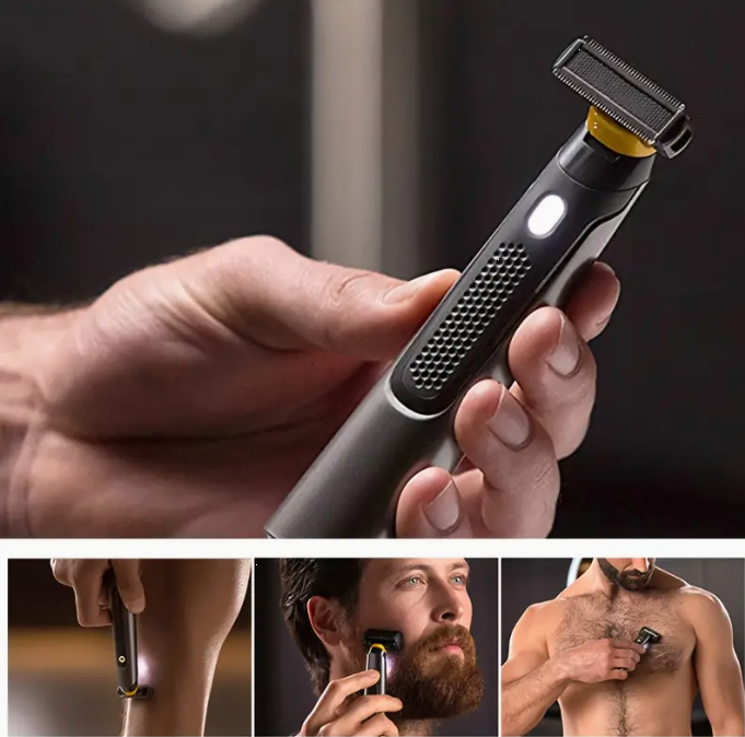 Maquina De Afeitar Prestobarba Eléctrica Recargable con Luz