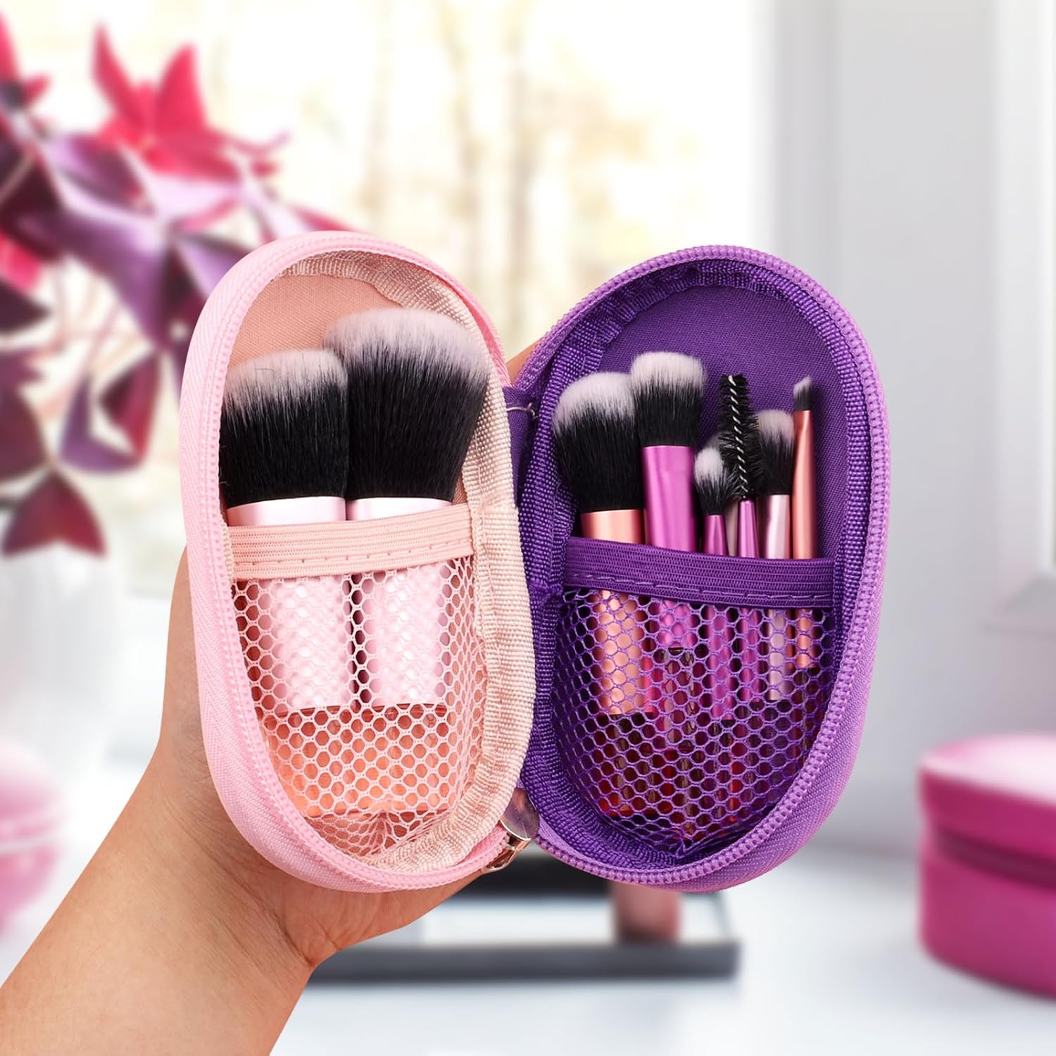 Set Kit Brocha Maquillaje con estuche