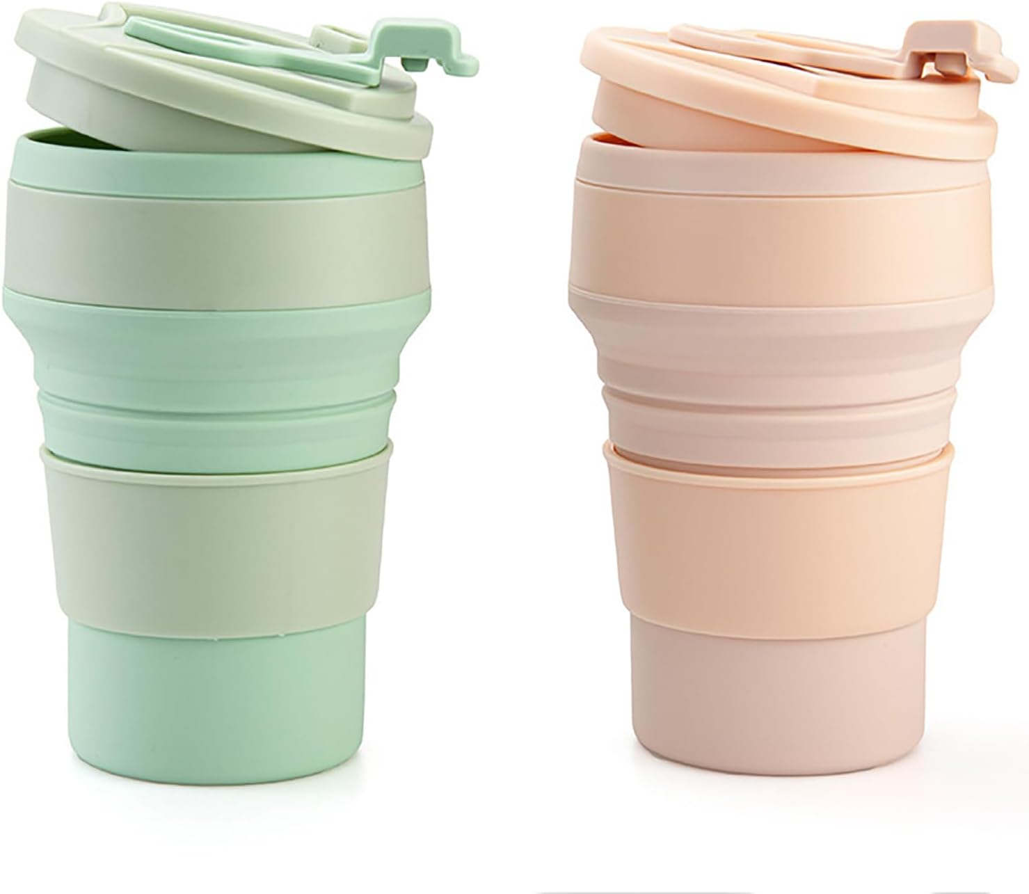 Vaso Plegable Retráctil De Silicona Café Camping Ecológico