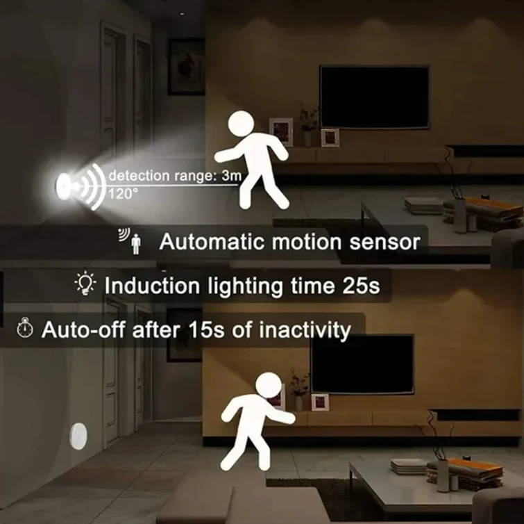 Lampara Led Recargable Con Sensor De Movimiento
