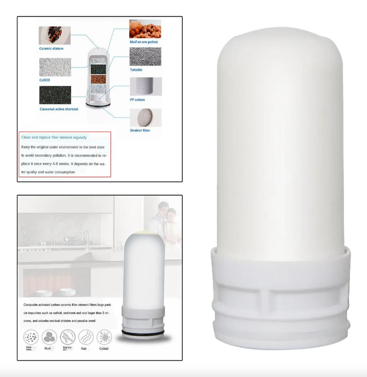 Filtro Cartucho Agua Repuesto Carbón Activo Grifo Premium 