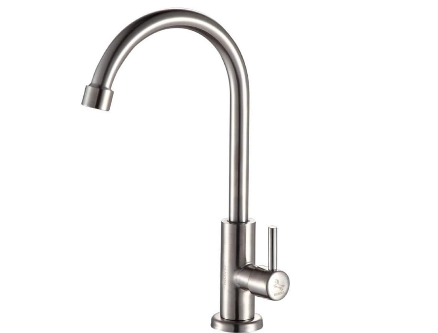 Llave Grifería Lavaplatos de Curva Elegante Acero Inoxidable