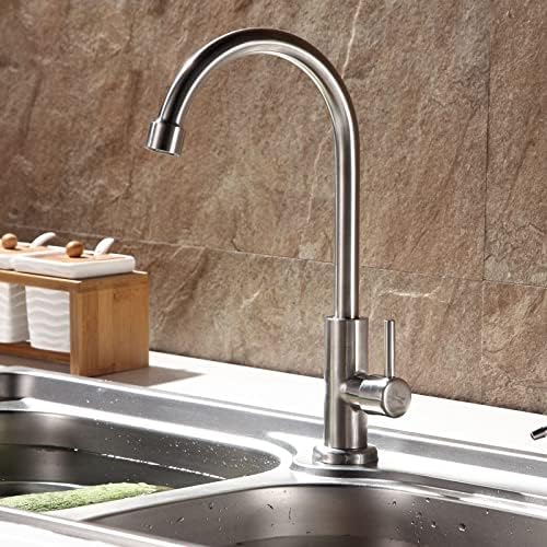 Llave Grifería Lavaplatos de Curva Elegante Acero Inoxidable