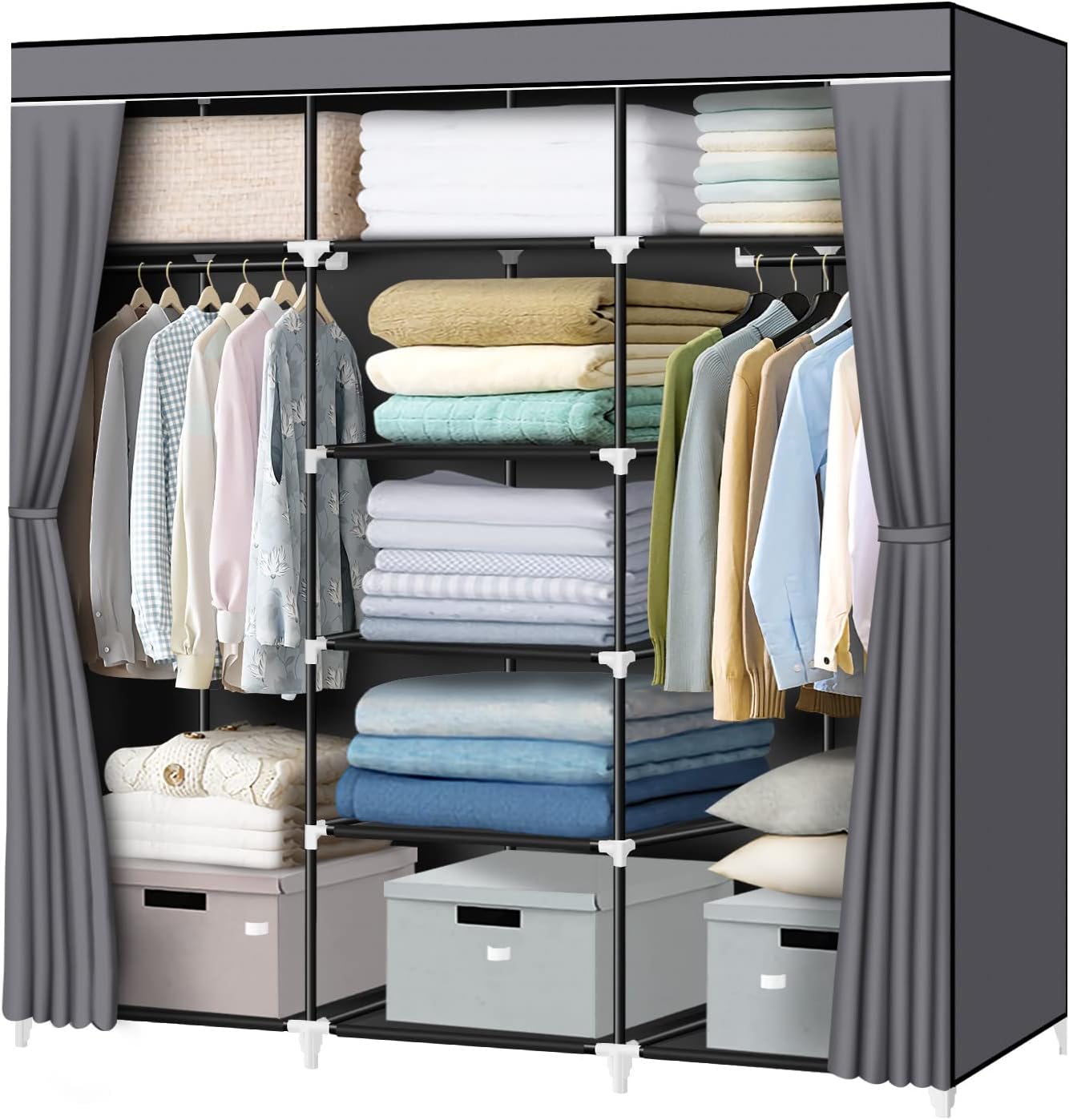 Closet Ropero Armable 3 Puertas Grande Organizador Portátil