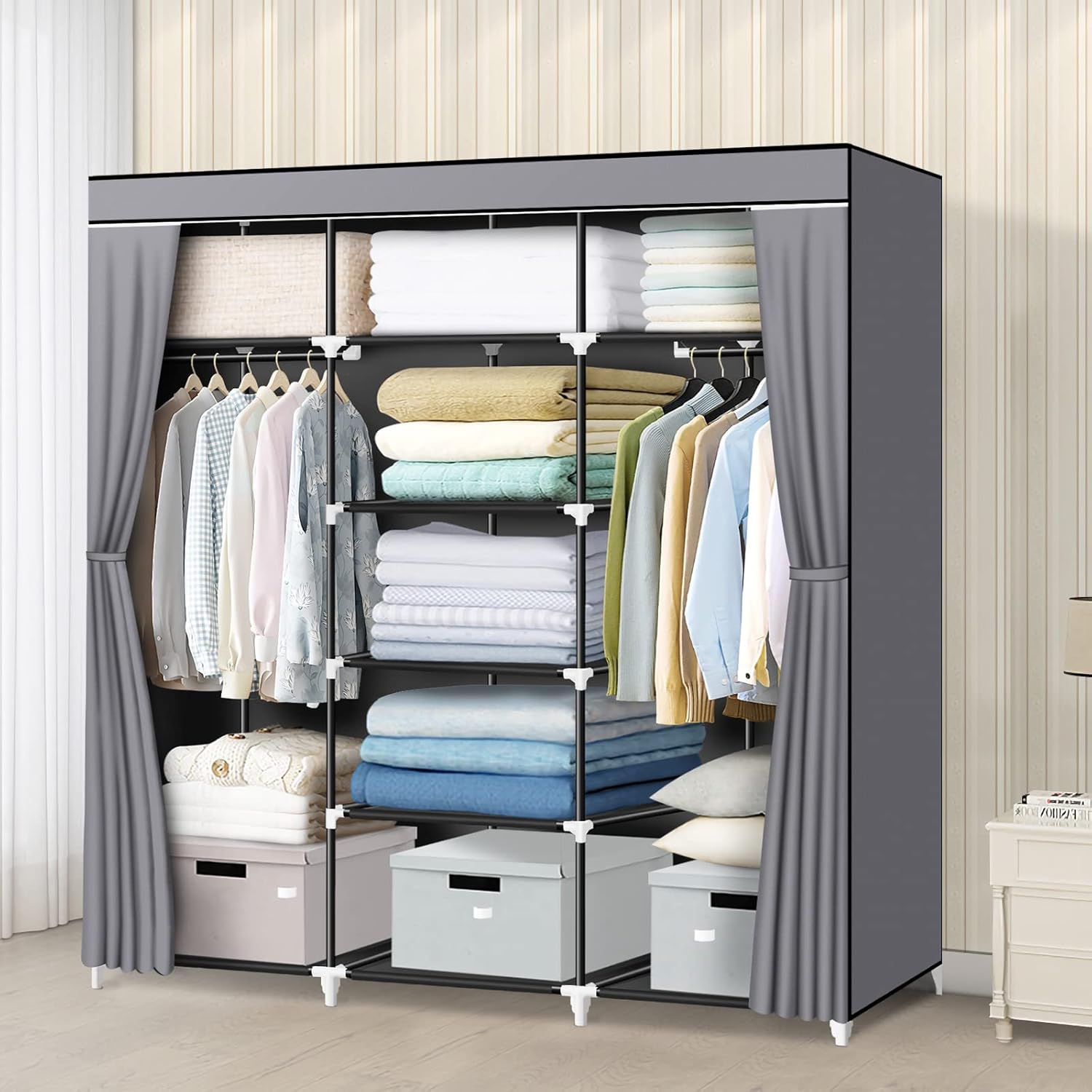 Closet Ropero Armable 3 Puertas Grande Organizador Portátil
