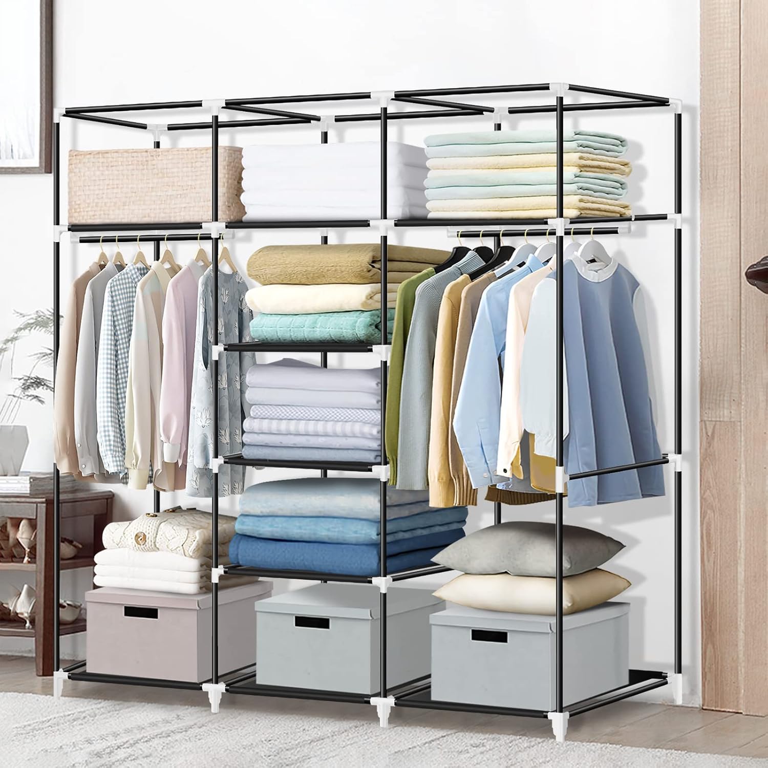 Closet Ropero Armable 3 Puertas Grande Organizador Portátil