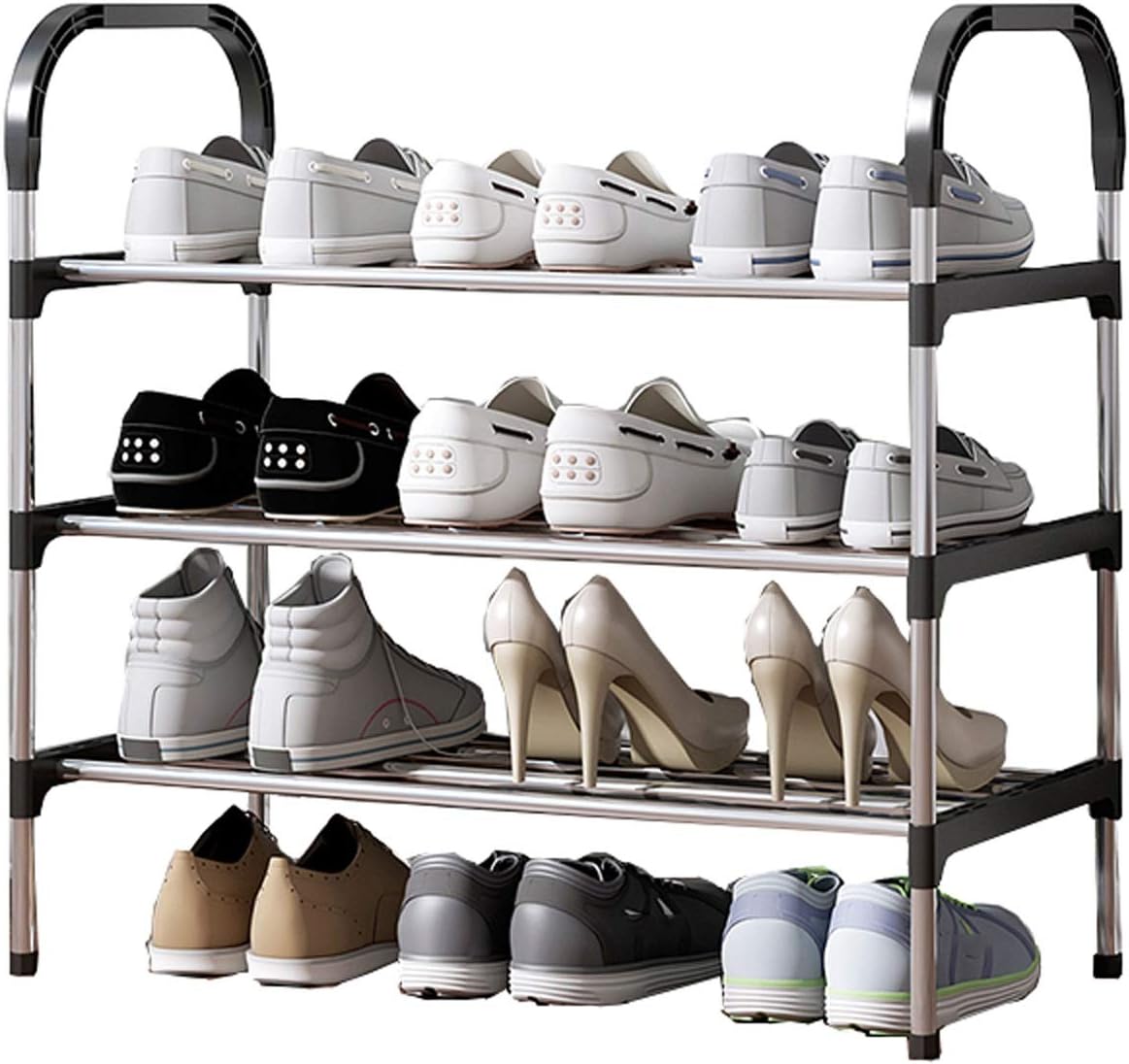 Zapatera Organizador De 4 Niveles Metálico Armario portable  