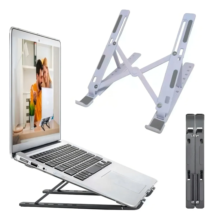 Base Laptop Metálica Plegable Soporte Mesa Ajustable Tablet