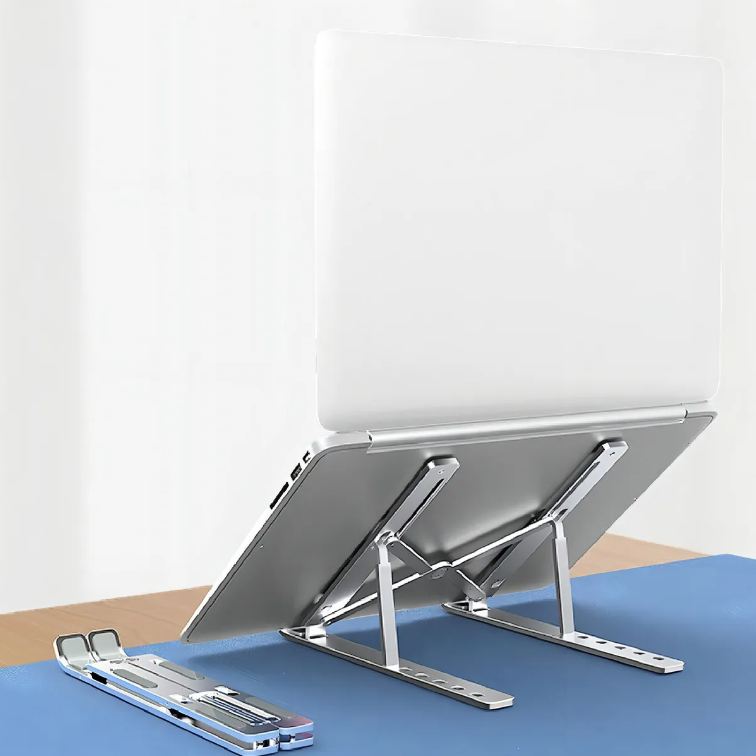 Base Laptop Metálica Plegable Soporte Mesa Ajustable Tablet