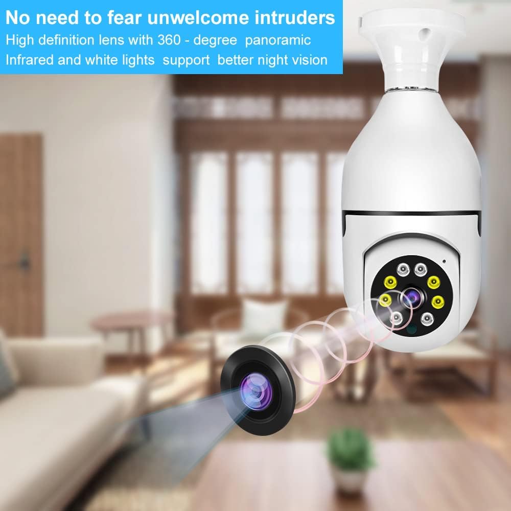 Cámara Bombillo De Seguridad Ip Inalámbrica Robótica Wifi