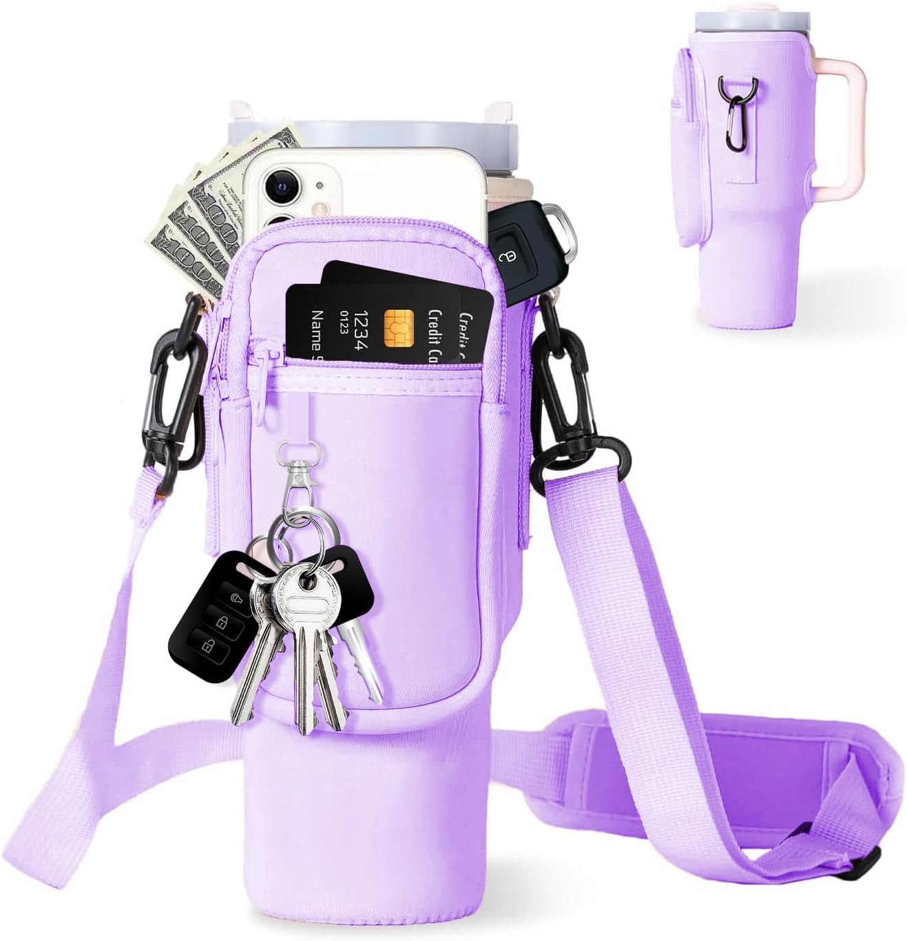 Bolso Funda Porta termo impermeable bolsillo y correa ajustable