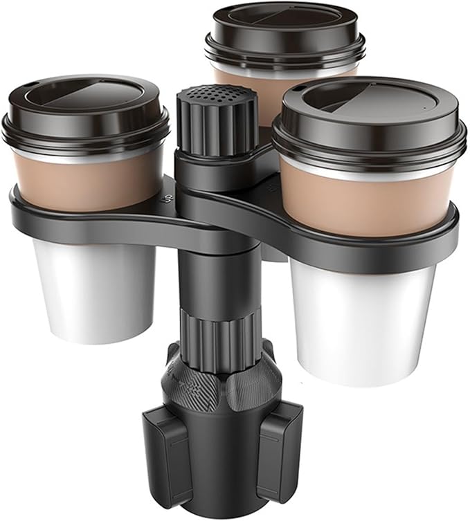 Porta Vaso Ajustable 3 Vasos Para Carro Camioneta 360 grados
