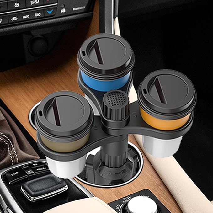 Porta Vaso Ajustable 3 Vasos Para Carro Camioneta 360 grados