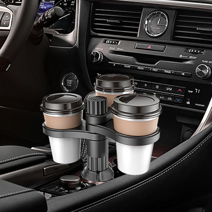 Porta Vaso Ajustable 3 Vasos Para Carro Camioneta 360 grados