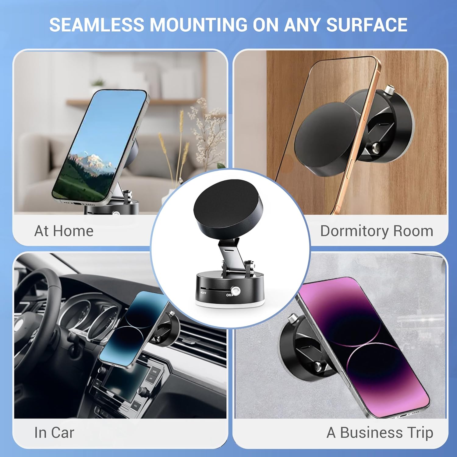 Soporte para Teléfono Celular Magnético Succion 360 Portatil
