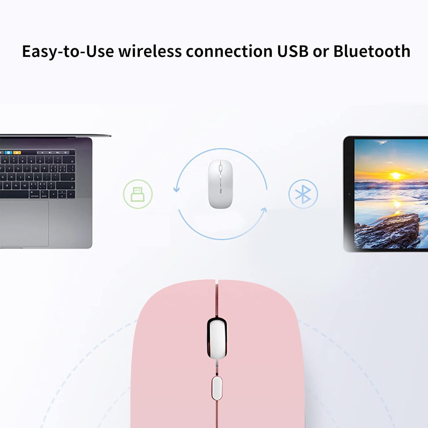 Mouse Recargable Inalámbrico Nuevo Diseño Ultra Plano