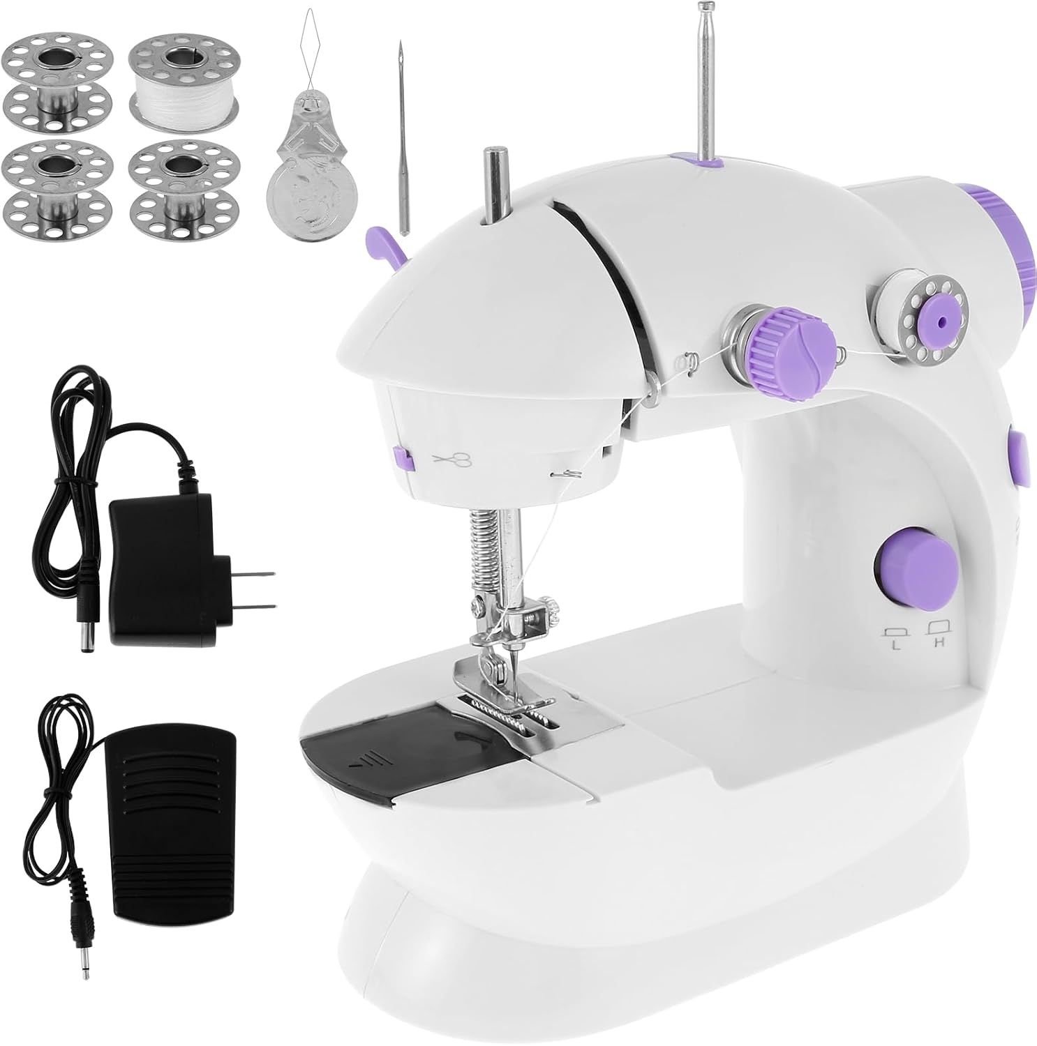 Maquina de Coser Portatil con pedal y Accesorios
