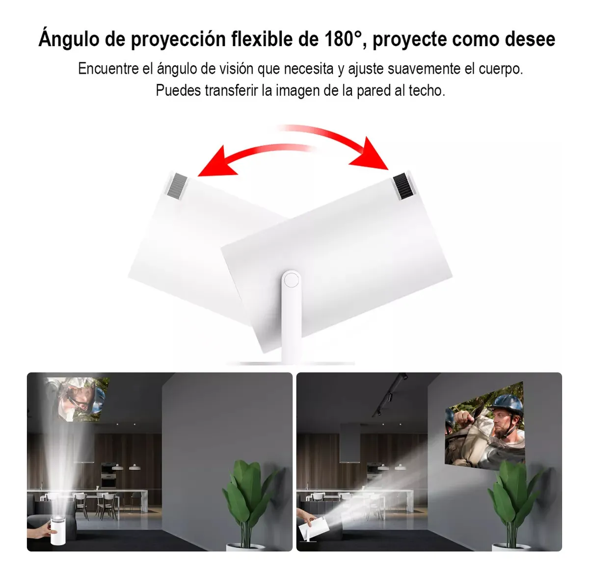 Proyector Portatil Ultra HD Android Wifi Bluetooth Video Beam