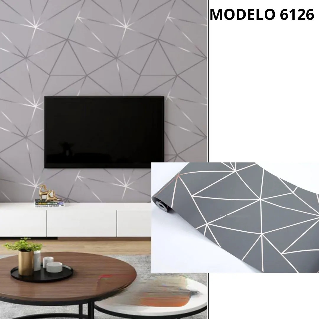 Papel Tapiz Vinil Autoadhesivo con textura 5Mts x 45Cms GRIS