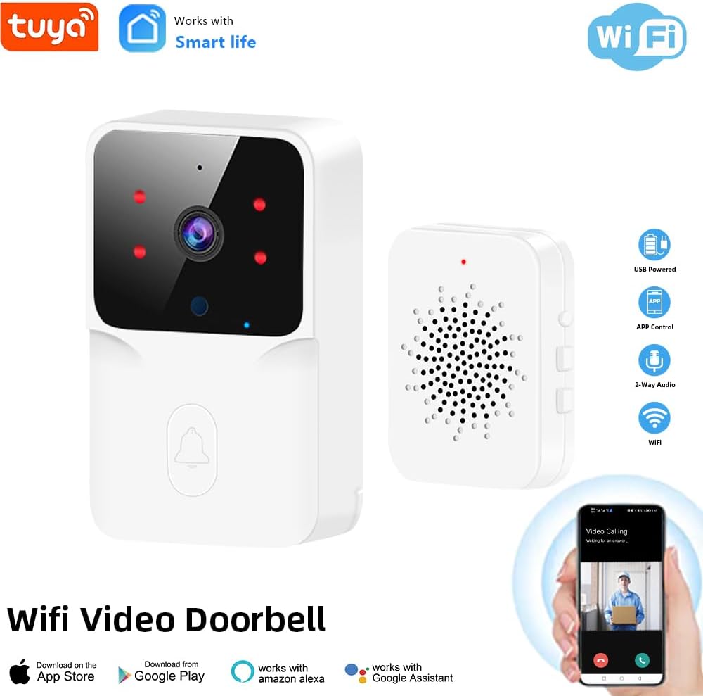 Timbre Con Camara Inteligente Intercomunicador Wifi Video y Foto