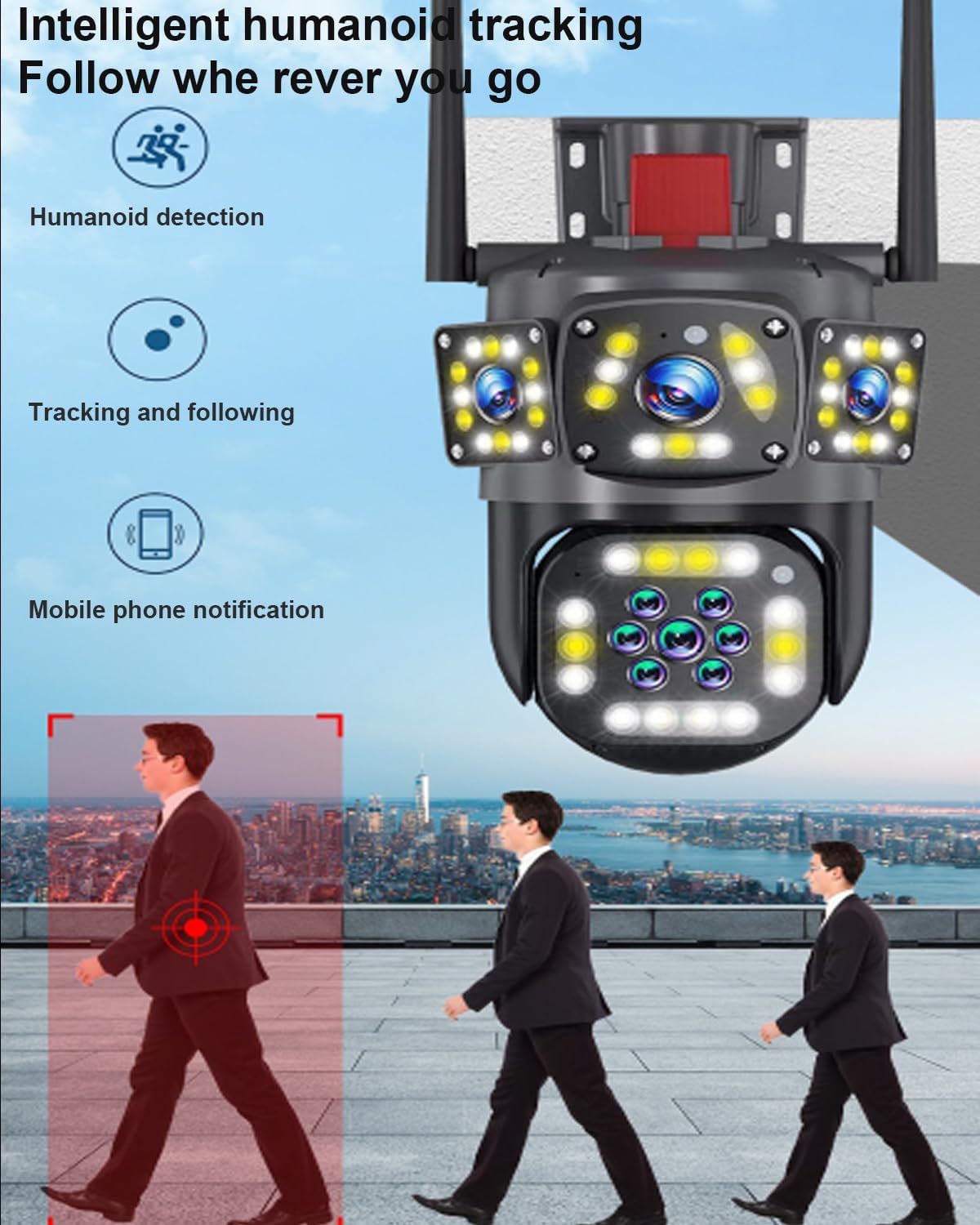 Camara Seguridad Inalambrica Impermeable Inteligente Vision Nocturna