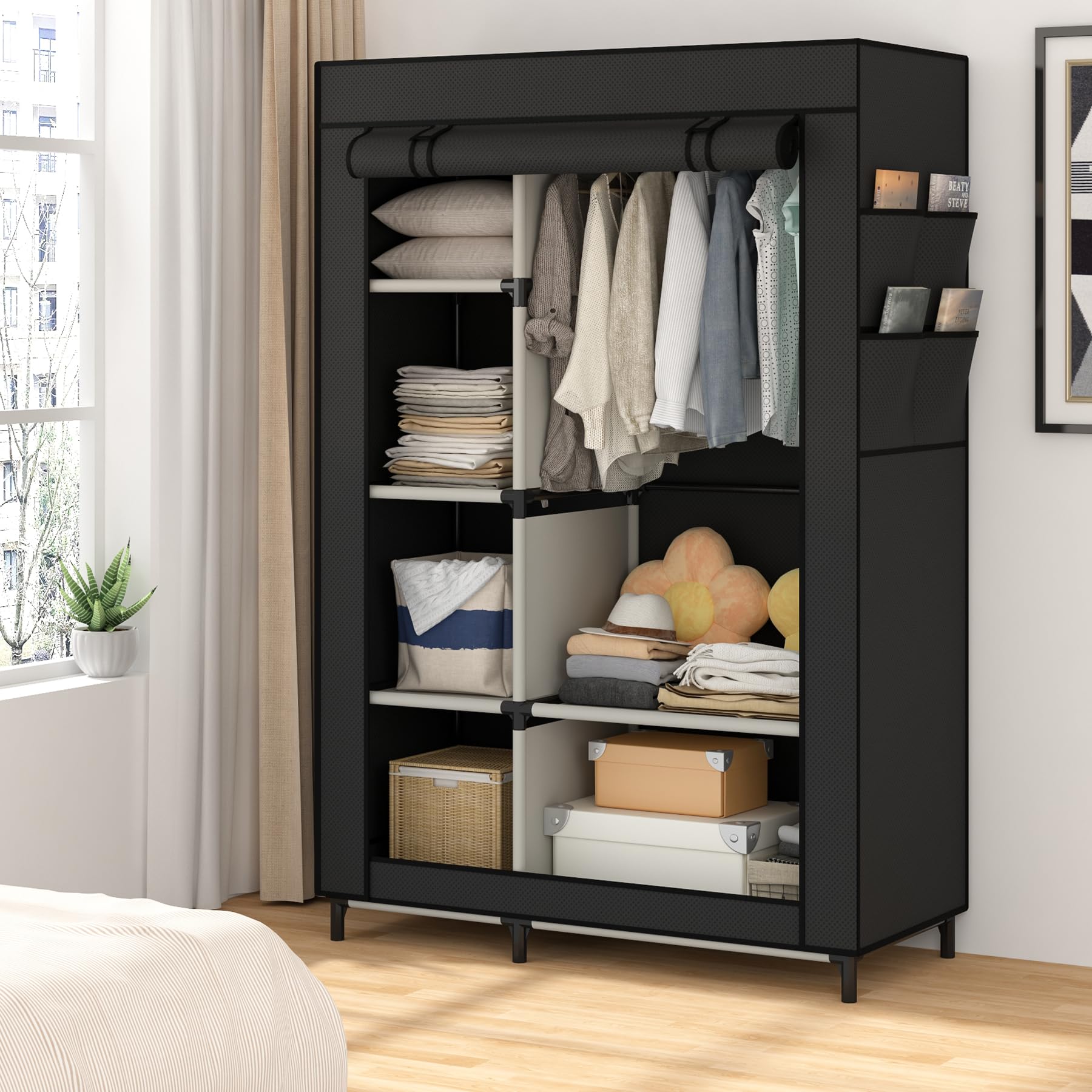 Closet Ropero Armable 2 Puertas Grande Organizador Portatil